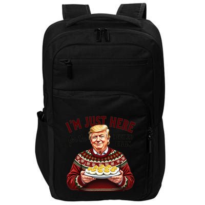 Funny Trump Thanksgiving IM Just Here For The Deviled Eggs Impact Tech Backpack