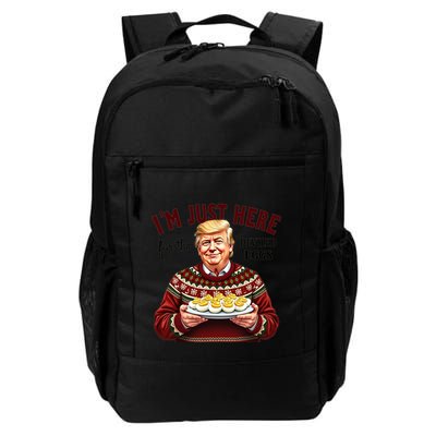Funny Trump Thanksgiving IM Just Here For The Deviled Eggs Daily Commute Backpack