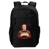 Funny Trump Thanksgiving IM Just Here For The Deviled Eggs Backpack