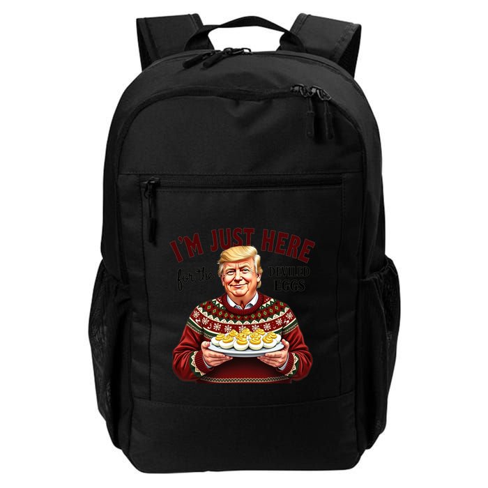 Funny Trump Thanksgiving IM Just Here For The Deviled Eggs Backpack