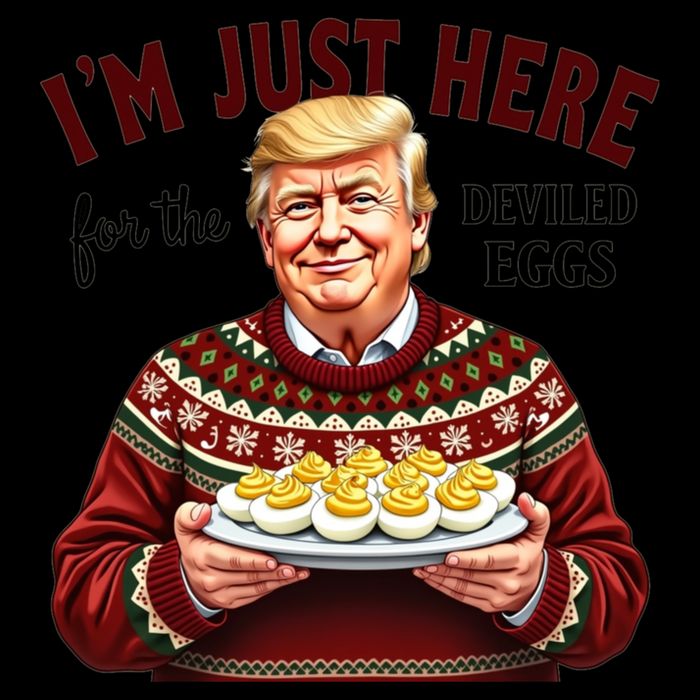 Funny Trump Thanksgiving IM Just Here For The Deviled Eggs Bucket Hat