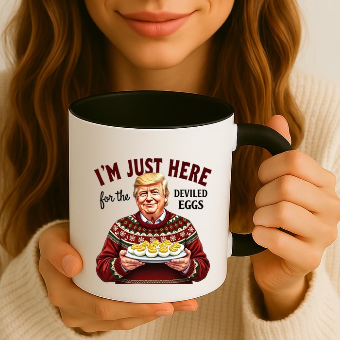 Funny Trump Thanksgiving IM Just Here For The Deviled Eggs Mug