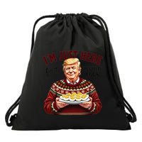 Funny Trump Thanksgiving IM Just Here For The Deviled Eggs Drawstring Bag