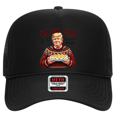 Funny Trump Thanksgiving IM Just Here For The Deviled Eggs Trucker Hat