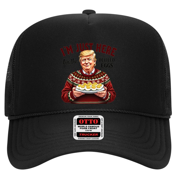 Funny Trump Thanksgiving IM Just Here For The Deviled Eggs Trucker Hat