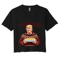 Funny Trump Thanksgiving IM Just Here For The Deviled Eggs Crop Top