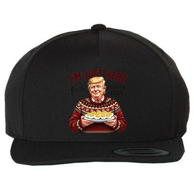 Funny Trump Thanksgiving IM Just Here For The Deviled Eggs Wool Snapback Cap