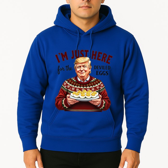 Funny Trump Thanksgiving IM Just Here For The Deviled Eggs Hoodie