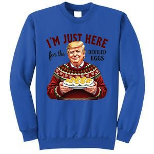 Funny Trump Thanksgiving IM Just Here For The Deviled Eggs Sweatshirt