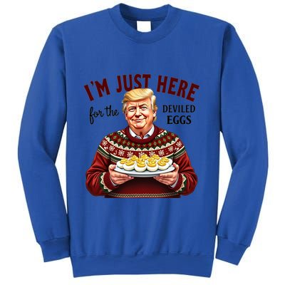 Funny Trump Thanksgiving IM Just Here For The Deviled Eggs Sweatshirt