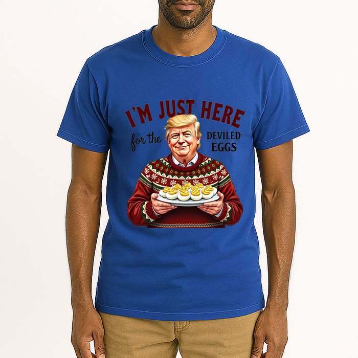 Funny Trump Thanksgiving IM Just Here For The Deviled Eggs Tall T-Shirt