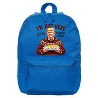 Funny Trump Thanksgiving IM Just Here For The Deviled Eggs 16 in Basic Backpack