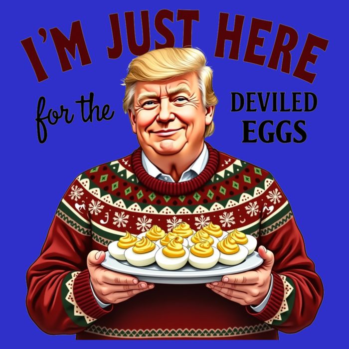 Funny Trump Thanksgiving IM Just Here For The Deviled Eggs 16 in Basic Backpack