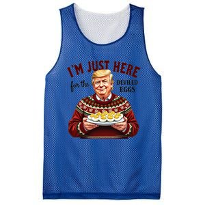 Funny Trump Thanksgiving IM Just Here For The Deviled Eggs Mesh Reversible Basketball Jersey Tank