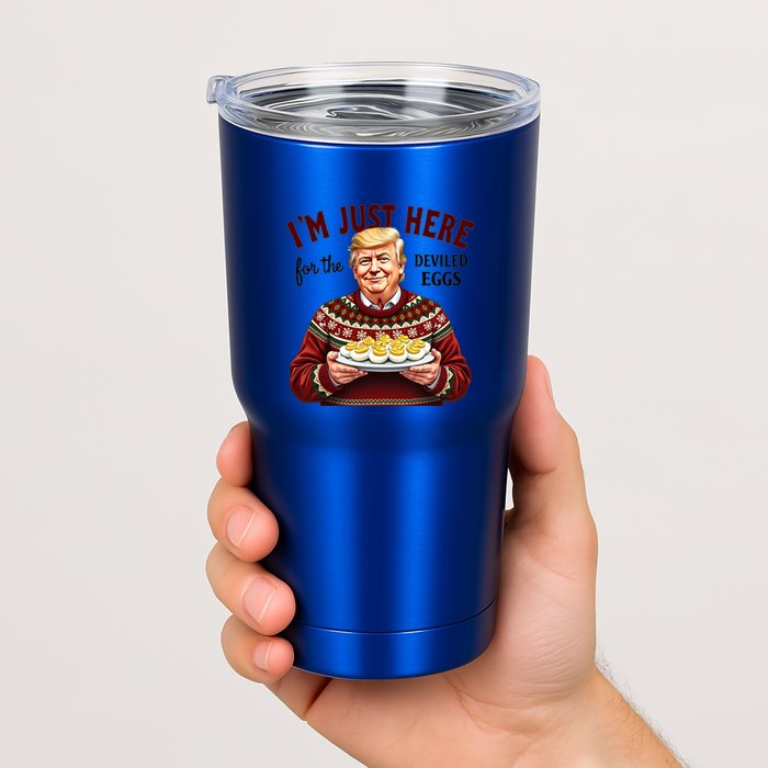 Funny Trump Thanksgiving IM Just Here For The Deviled Eggs Tumbler