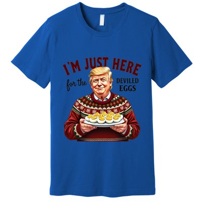 Funny Trump Thanksgiving IM Just Here For The Deviled Eggs Premium T-Shirt