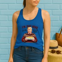 Funny Trump Thanksgiving IM Just Here For The Deviled Eggs Womens Tank Top