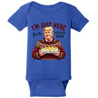 Funny Trump Thanksgiving IM Just Here For The Deviled Eggs Baby Bodysuit