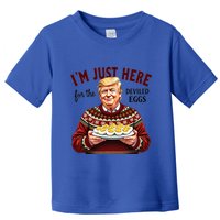 Funny Trump Thanksgiving IM Just Here For The Deviled Eggs Toddler T-Shirt