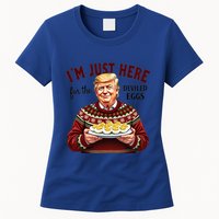 Funny Trump Thanksgiving IM Just Here For The Deviled Eggs Womens T-Shirt