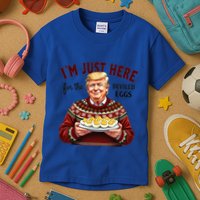 Funny Trump Thanksgiving IM Just Here For The Deviled Eggs Kids T-Shirt