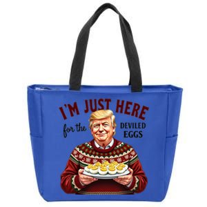 Funny Trump Thanksgiving IM Just Here For The Deviled Eggs Zip Tote Bag