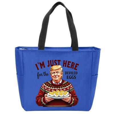 Funny Trump Thanksgiving IM Just Here For The Deviled Eggs Zip Tote Bag