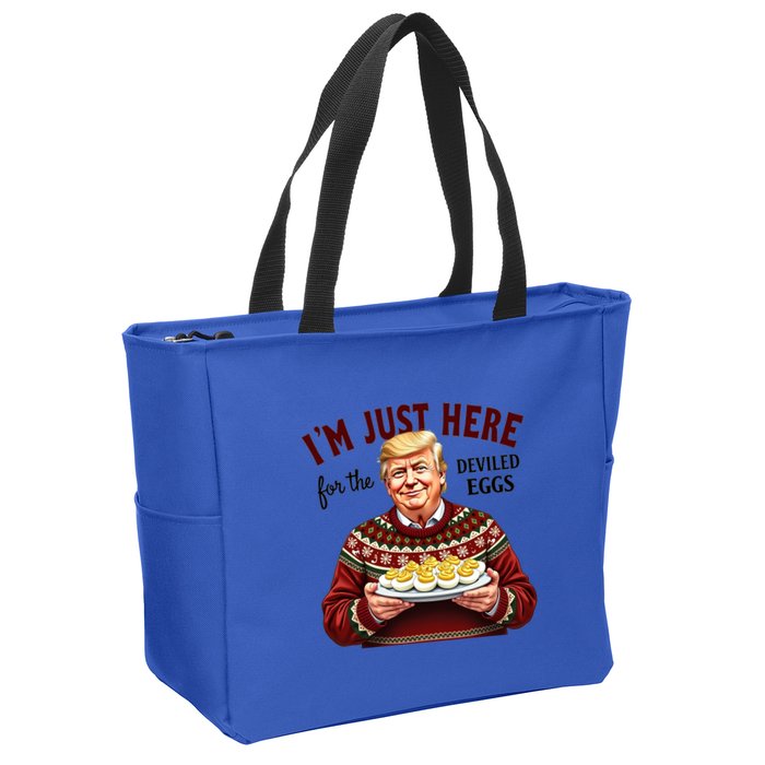 Funny Trump Thanksgiving IM Just Here For The Deviled Eggs Zip Tote Bag