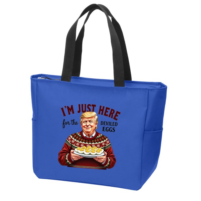 Funny Trump Thanksgiving IM Just Here For The Deviled Eggs Zip Tote Bag
