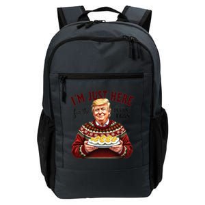 Funny Trump Thanksgiving IM Just Here For The Deviled Eggs Daily Commute Backpack