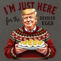 Funny Trump Thanksgiving IM Just Here For The Deviled Eggs Cotton Canvas Backpack