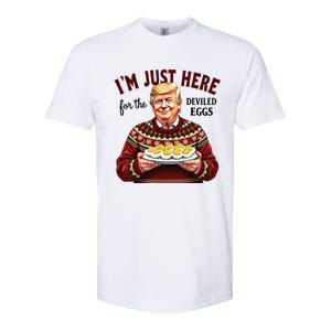 Funny Trump Thanksgiving IM Just Here For The Deviled Eggs Softstyle CVC T-Shirt