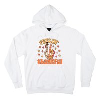 Feelin Thankful Turkey Skeleton Hand Thanksgiving Hoodie