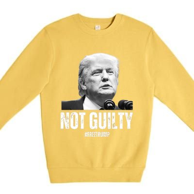 Free Trump. Trump Not Guilty, Pro Trump Supporter Premium Crewneck Sweatshirt