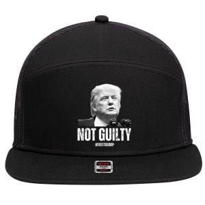 Free Trump. Trump Not Guilty, Pro Trump Supporter 7 Panel Mesh Trucker Snapback Hat