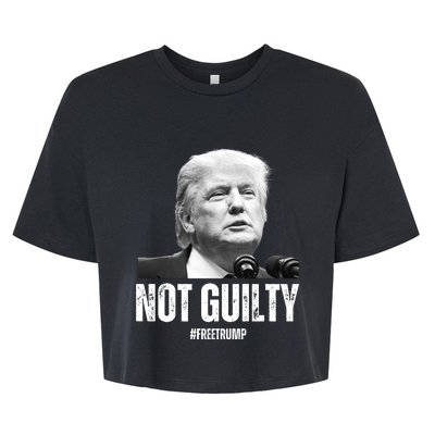 Free Trump. Trump Not Guilty, Pro Trump Supporter Bella+Canvas Jersey Crop Tee