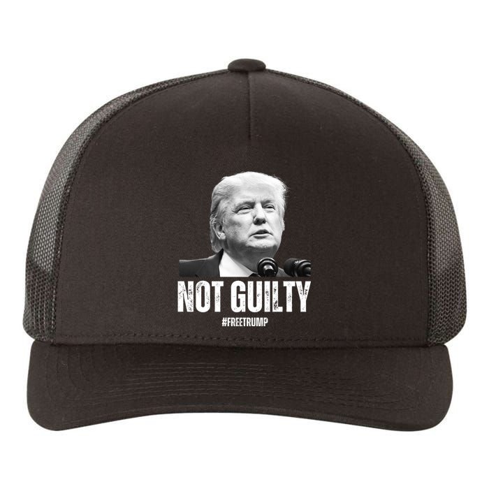 Free Trump. Trump Not Guilty, Pro Trump Supporter Yupoong Adult 5-Panel Trucker Hat