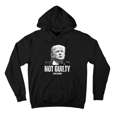 Free Trump. Trump Not Guilty, Pro Trump Supporter Hoodie