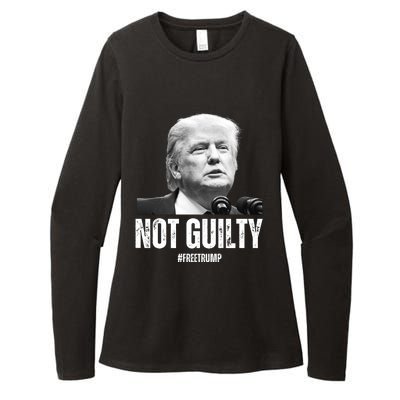 Free Trump. Trump Not Guilty, Pro Trump Supporter Womens CVC Long Sleeve Shirt