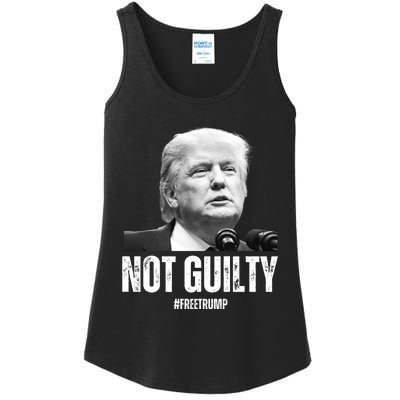 Free Trump. Trump Not Guilty, Pro Trump Supporter Ladies Essential Tank