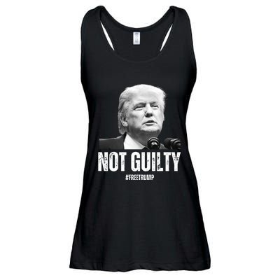 Free Trump. Trump Not Guilty, Pro Trump Supporter Ladies Essential Flowy Tank