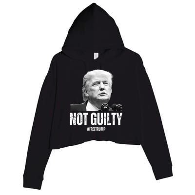 Free Trump. Trump Not Guilty, Pro Trump Supporter Crop Fleece Hoodie