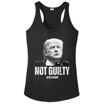 Free Trump. Trump Not Guilty, Pro Trump Supporter Ladies PosiCharge Competitor Racerback Tank