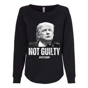 Free Trump. Trump Not Guilty, Pro Trump Supporter Womens California Wash Sweatshirt