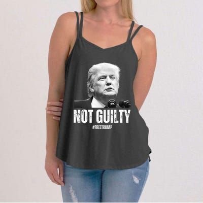 Free Trump. Trump Not Guilty, Pro Trump Supporter Women's Strappy Tank