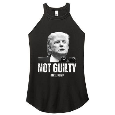 Free Trump. Trump Not Guilty, Pro Trump Supporter Women’s Perfect Tri Rocker Tank