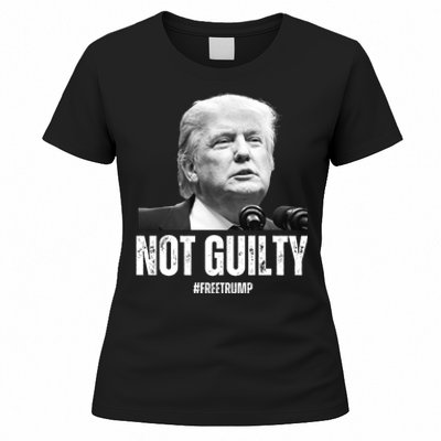 Free Trump. Trump Not Guilty, Pro Trump Supporter Women's T-Shirt