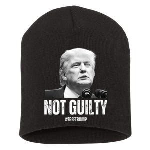 Free Trump. Trump Not Guilty, Pro Trump Supporter Short Acrylic Beanie