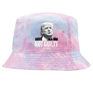 Free Trump. Trump Not Guilty, Pro Trump Supporter Tie-Dyed Bucket Hat