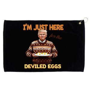 Funny Trump Thanksgiving IM Just Here For The Deviled Eggs Grommeted Golf Towel